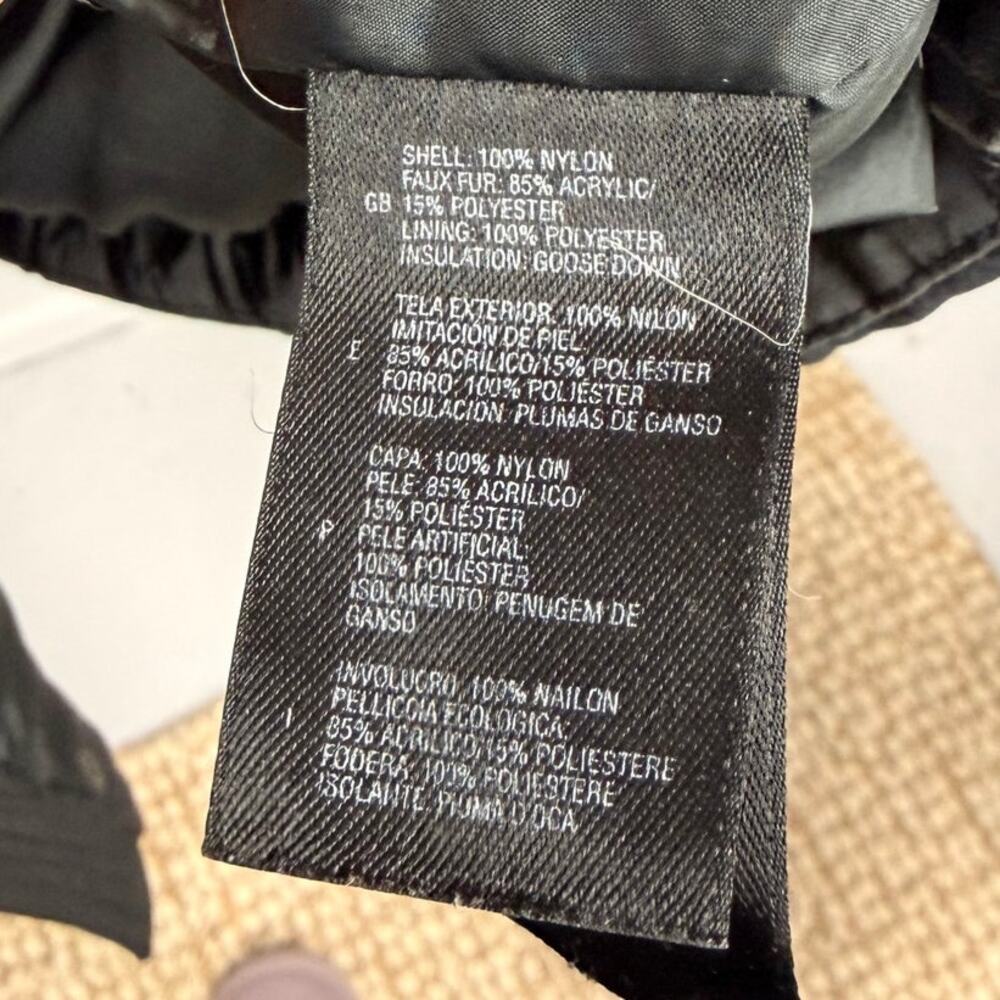 VTG North Face Men McMurdo Goose Down Parka SZ XL Hooded HyVent Black Jacket Fur - Picture 6 of 12